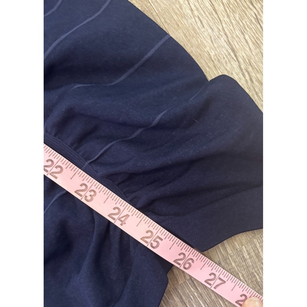 Athleta Fastest Track Seamless Blue Racerback Tank Top Ruched Stretch Medium - Picture 5 of 5